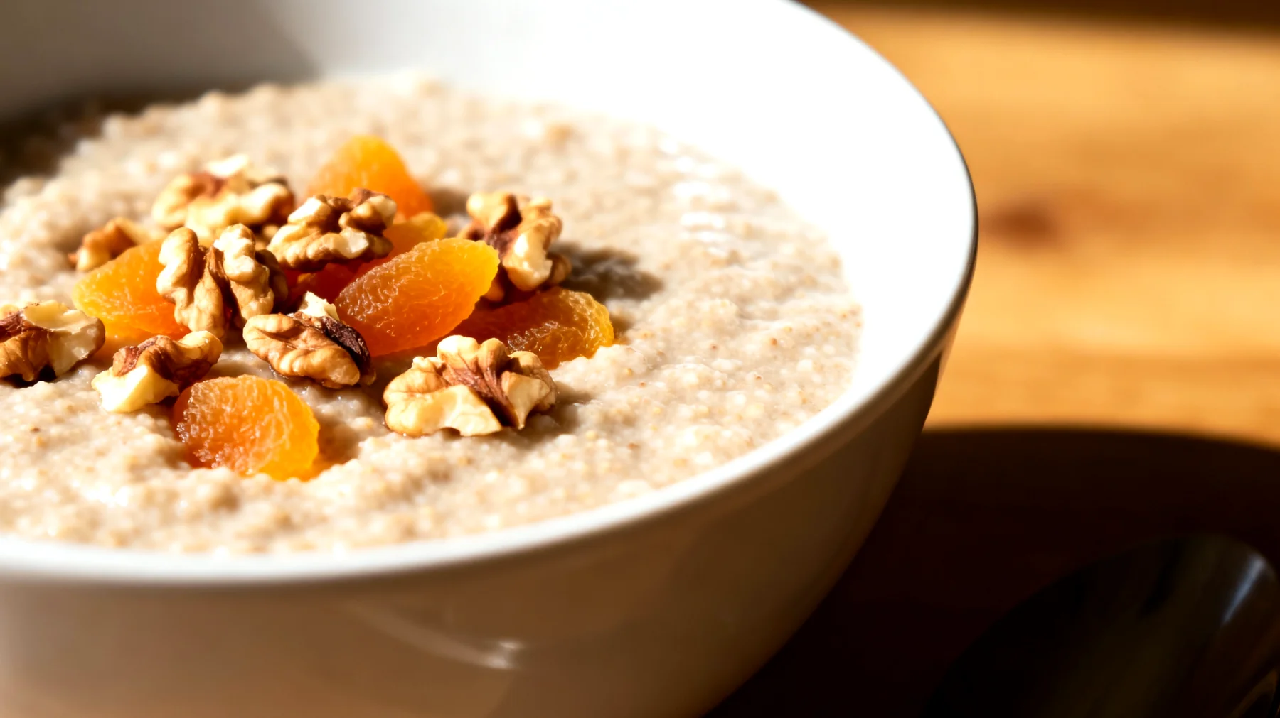 Amaranth-Porridge mit Walnüssen und Aprikosen"