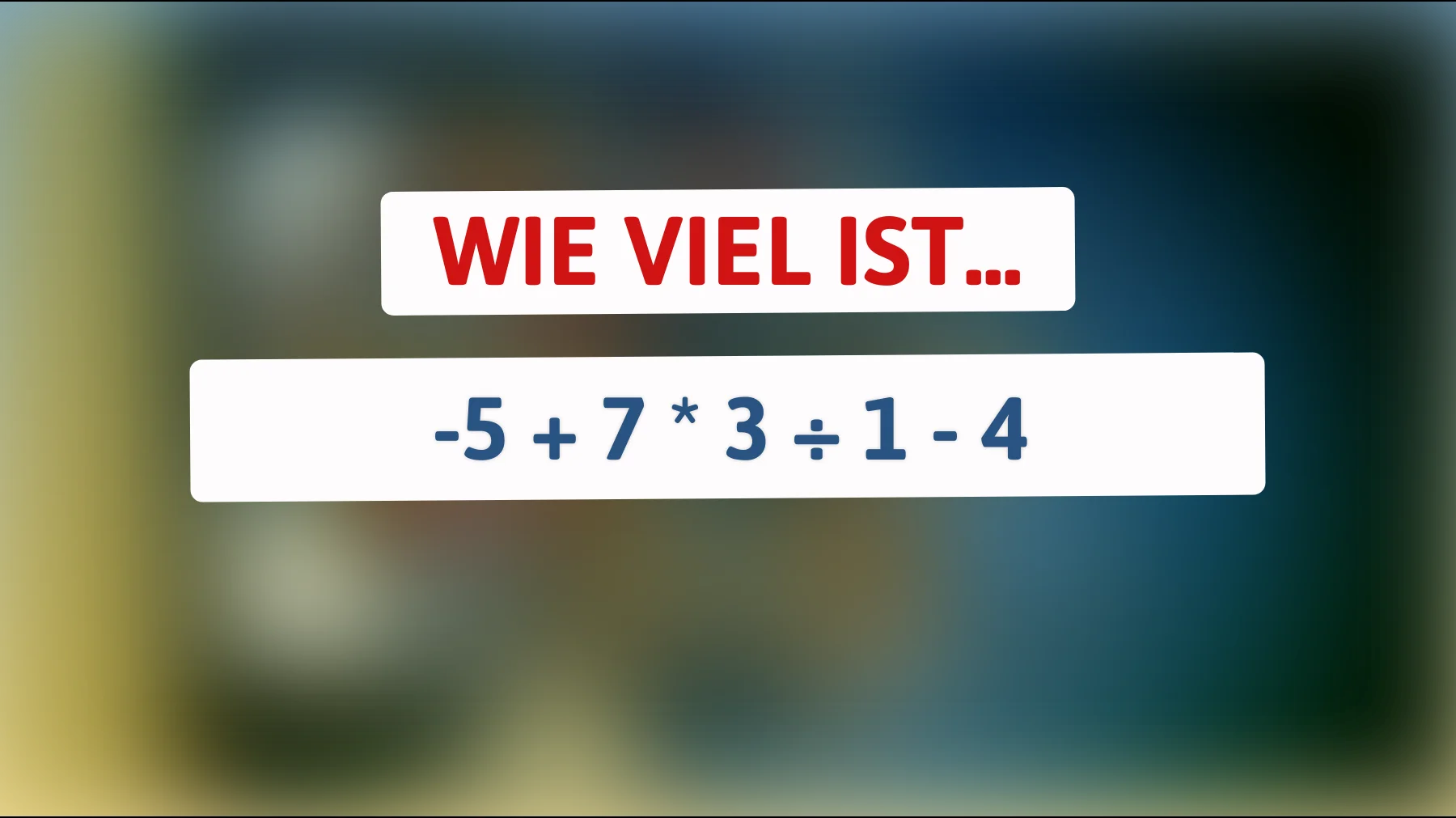 Bist du schlau genug, um das mathematische Rätsel zu lösen? Finde die überraschende Antwort heraus!"