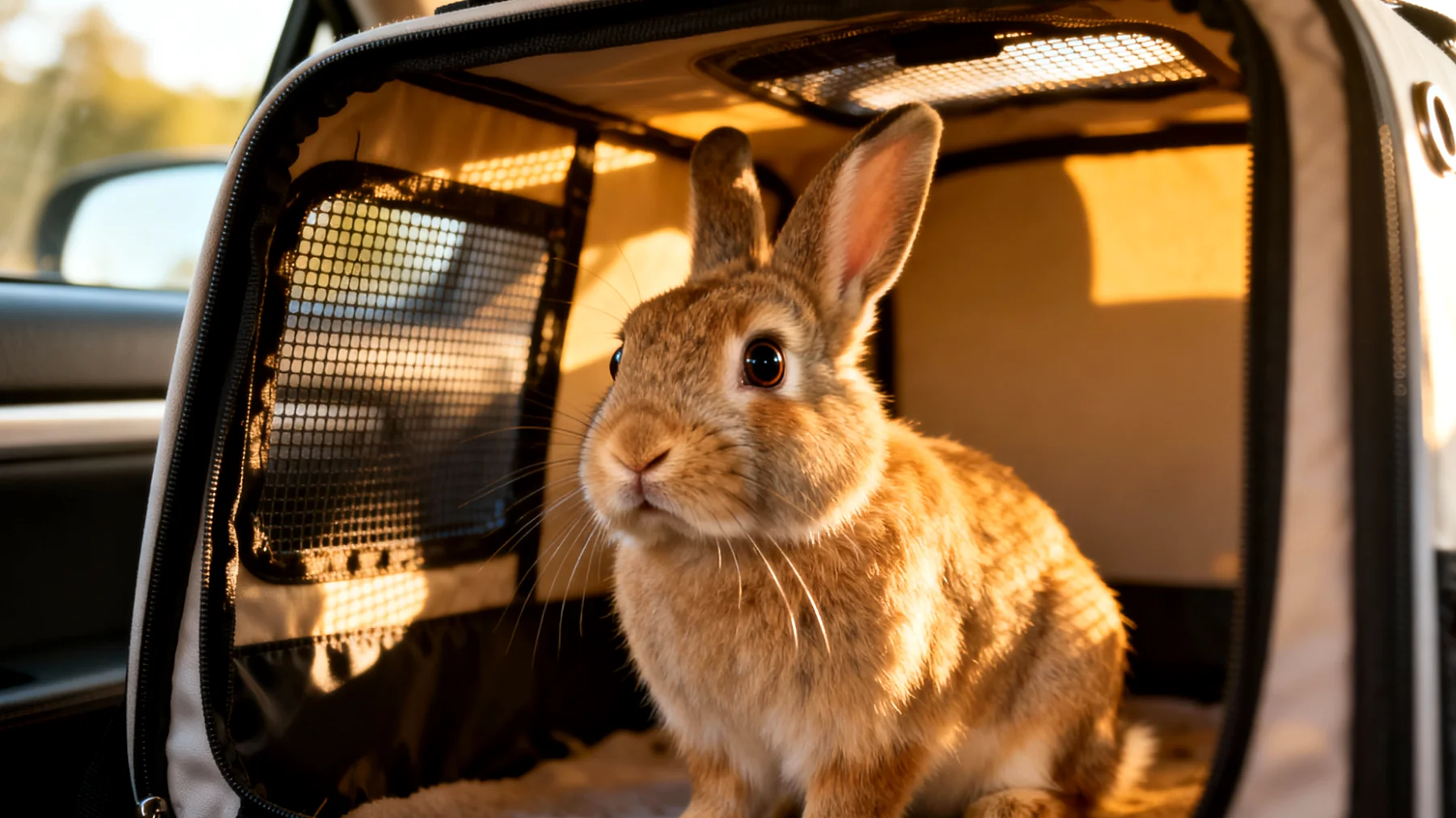Kaninchen leiden während Reisen häufig unter starkem Stress, der sich durch Appetitlosigkeit, Durchfall und erhöhte Anfälligkeit für Verdauungsprobleme wie Magen-Darm-Stase äußert, was lebensbedrohlich werden kann"