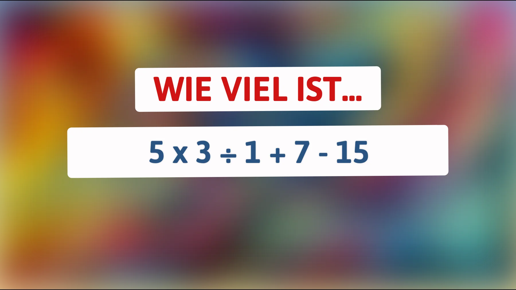 Kannst du dieses knifflige Rätsel lösen, das nur wenige verstehen? Findest du die richtige Antwort?"