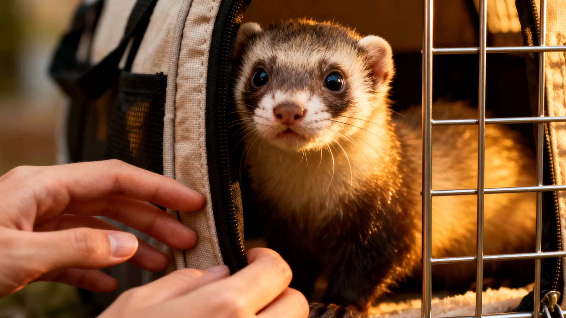 Frettchen zeigen während Reisen häufig Stress und Unruhe, da sie territorial und routineorientiert sind. Der Transport in ungewohnter Umgebung kann zu Angst, Übelkeit und Verhaltensauffälligkeiten führen."