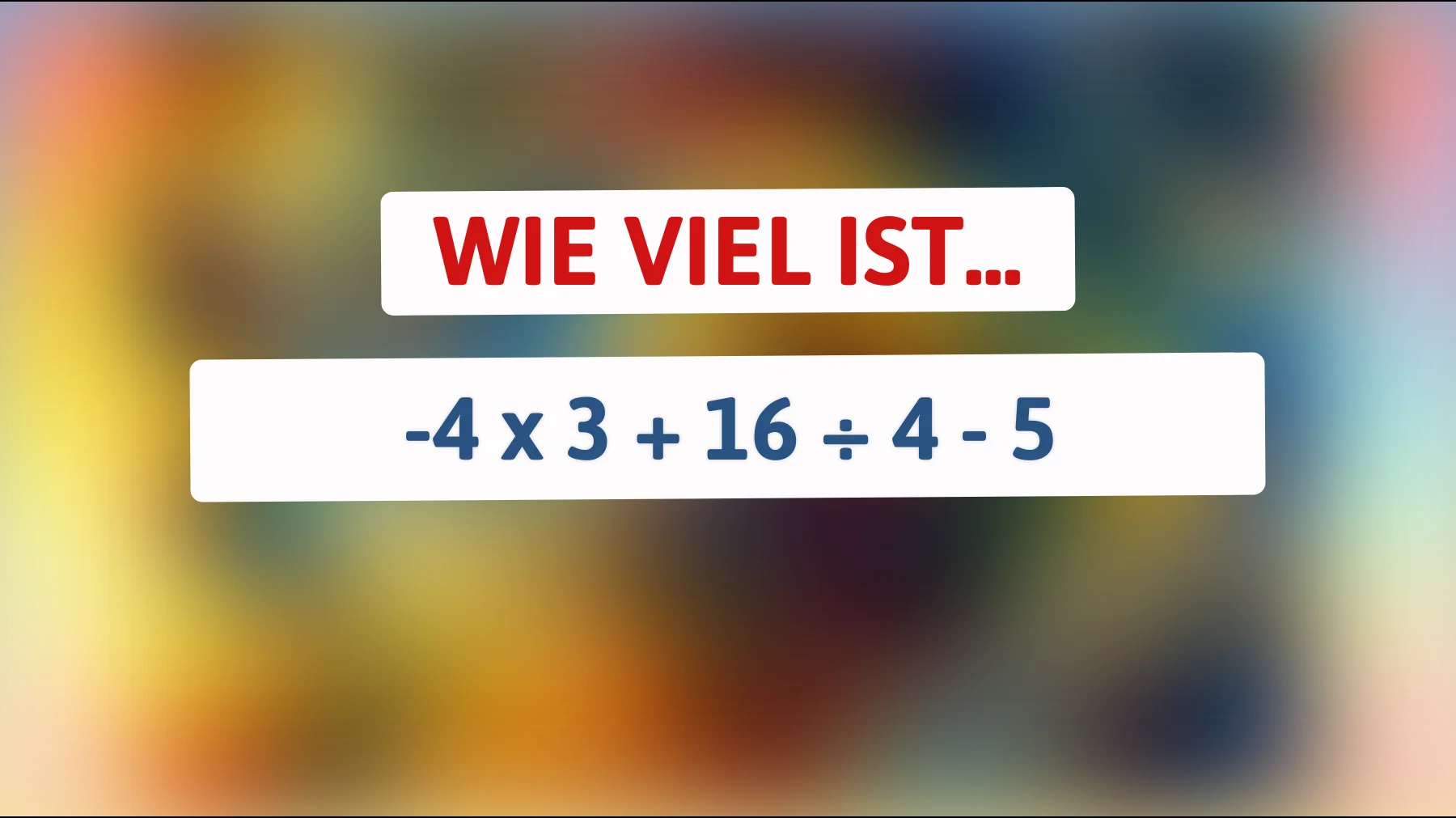 Nur für wahre Denker! Kannst du das mathematische Rätsel knacken, das 9 von 10 scheitern lässt?"