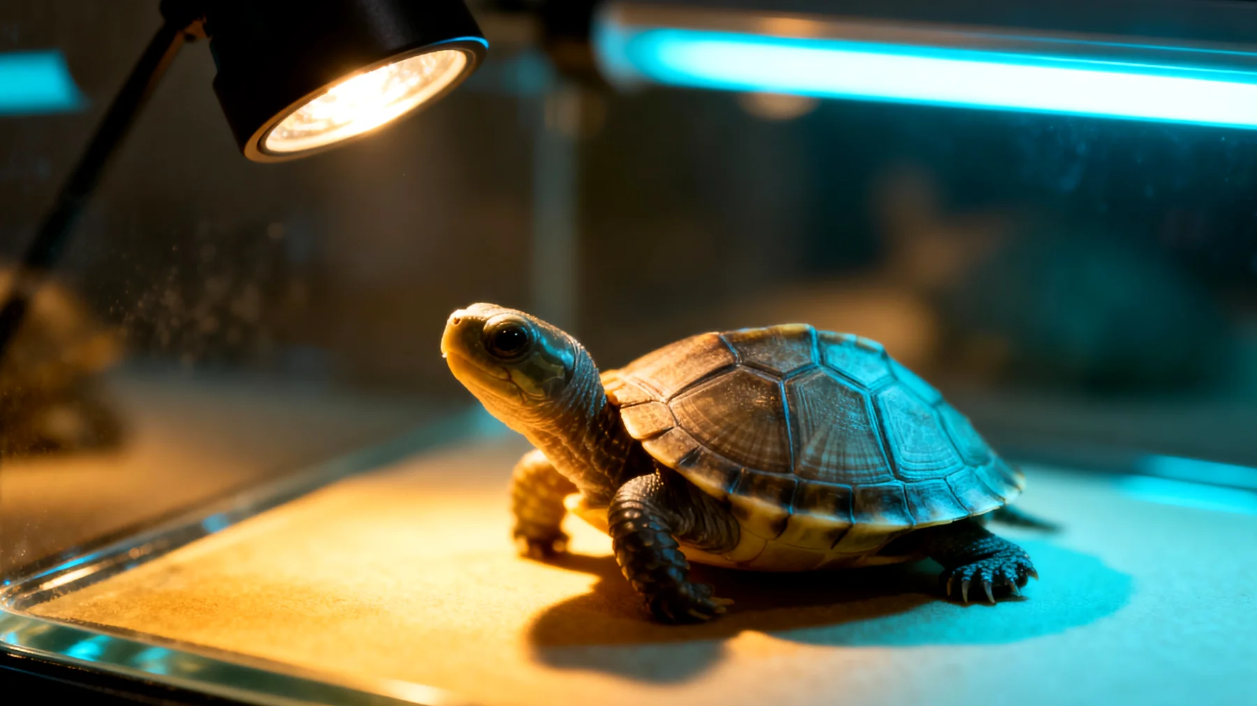 Jungtiere von Schildkröten benötigen spezielle Haltungsbedingungen im Haus, insbesondere bei der Temperaturregulierung, UV-Beleuchtung und der Gestaltung des Terrariums, um gesundes Wachstum und Panzerentwicklung zu gewährleisten"